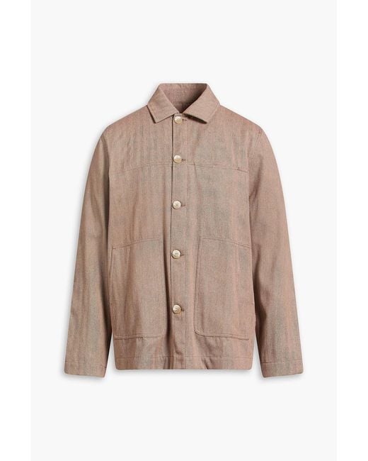 Frescobol Carioca Natural Herringbone Cotton And Cashmere-Blend Jacket for men