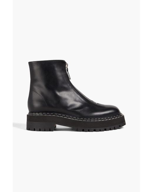 Proenza Schouler Black Leather Ankle Boots