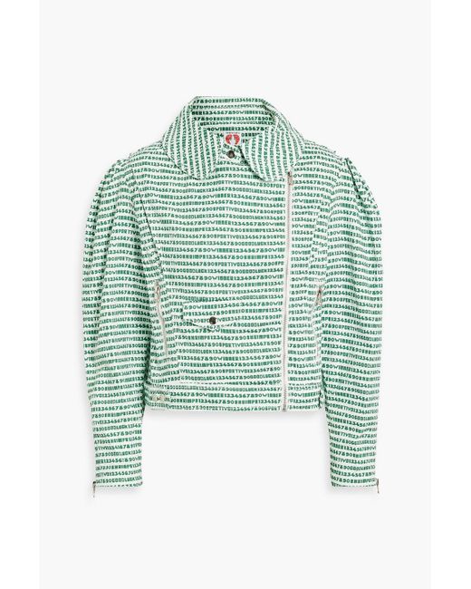 Shrimps Green Dottie Printed Cotton-twill Jacket