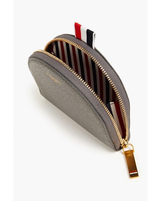 Thom Browne Brown Pebbled-leather Coin Purse