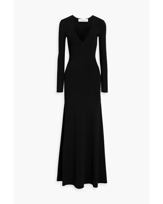 Victoria Beckham Black Stretch-knit Gown