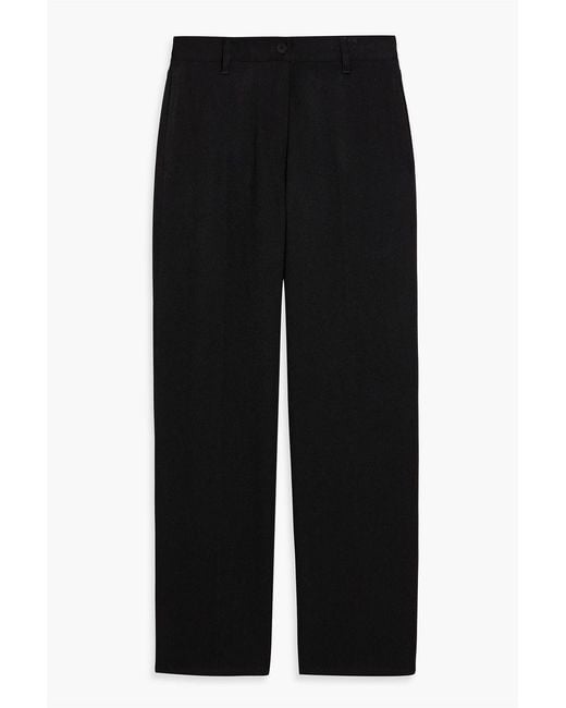 LE17SEPTEMBRE Black Twill Straight-Leg Pants