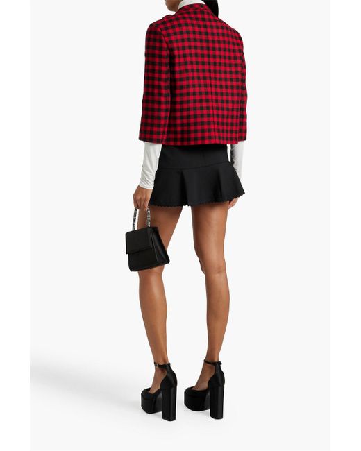 RED Valentino Black Skirt-effect Crepe Shorts