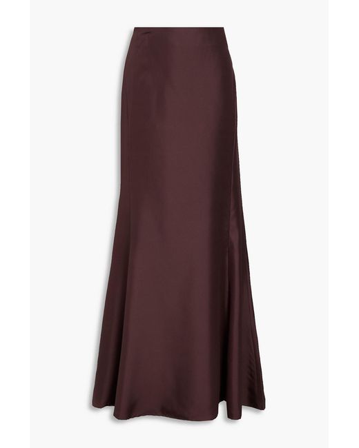 Loulou de Saison Purple Dalupiri Silk-twill Maxi Skirt