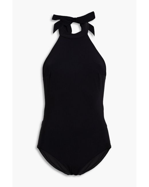 Zimmermann Cutout Halterneck Swimsuit in Black Lyst