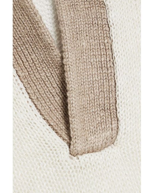 Onia Natural Johnny Linen Polo Sweater for men