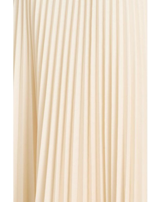 Theory Natural Pleated Woven Midi Dress