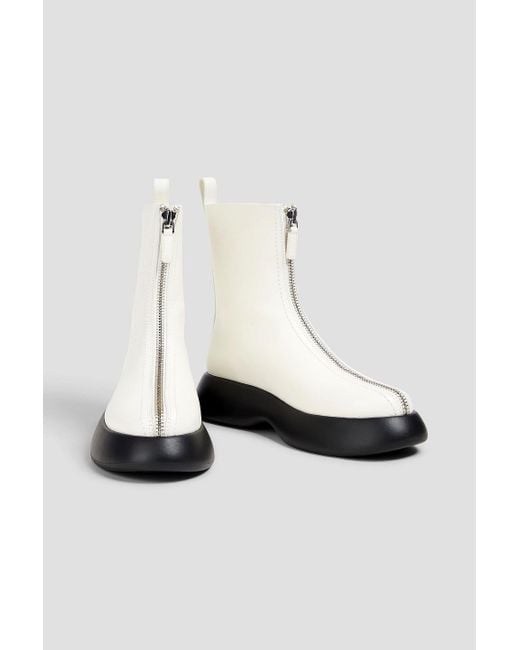 3.1 Phillip Lim White Mercer ankle boots aus leder