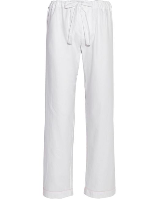 Bodas White Cottontwill Pajama Pants