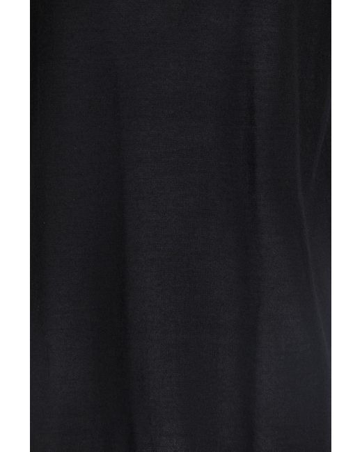 Gentry Portofino Black Cashmere And Silk-blend T-shirt