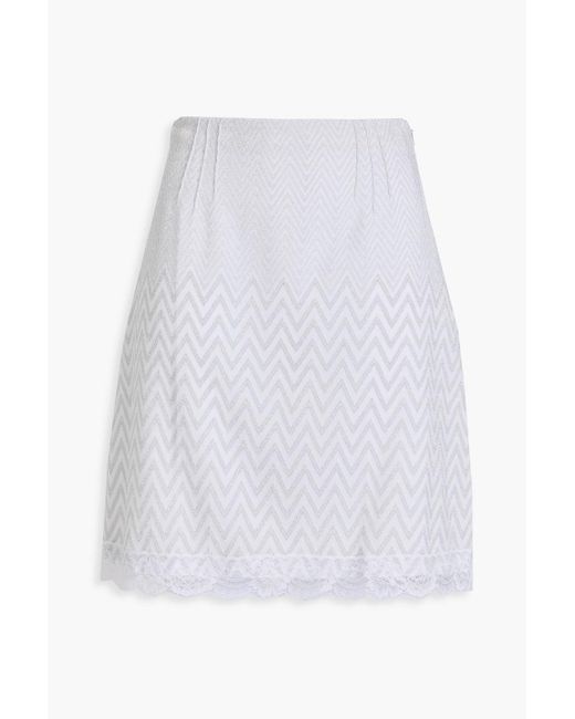 Missoni White Crochet-knit Mini Skirt