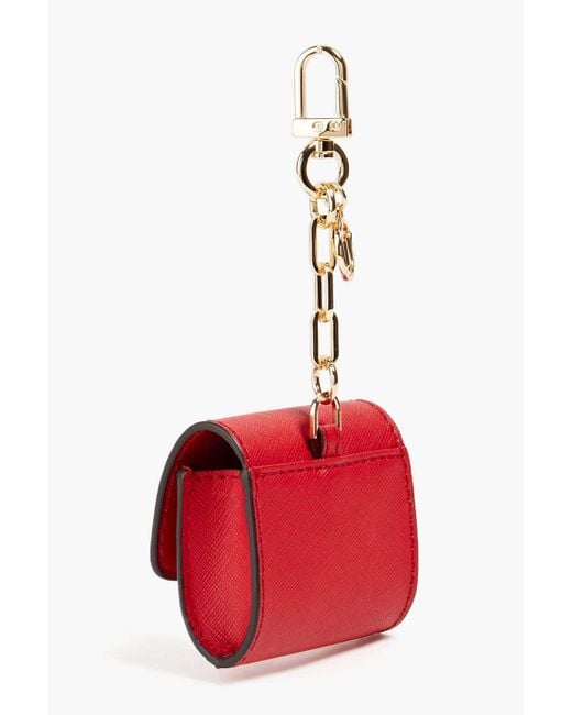 MICHAEL Michael Kors Red Textu-leather Airpods Case