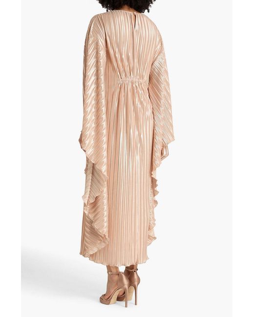 Jonathan Simkhai Metallic Kaftan aus lamé mit falten und cape-effekt
