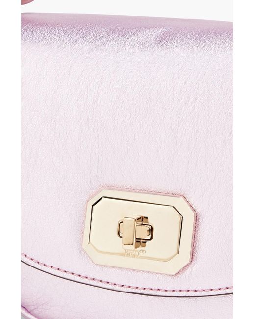 Red(v) Pink Minimaxi Metallic Leather Shoulder Bag