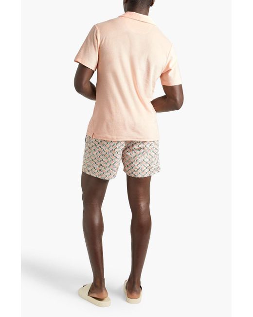 Frescobol Carioca Natural Faustino Cotton, Lyocell And Linen-blend Terry Polo Shirt for men