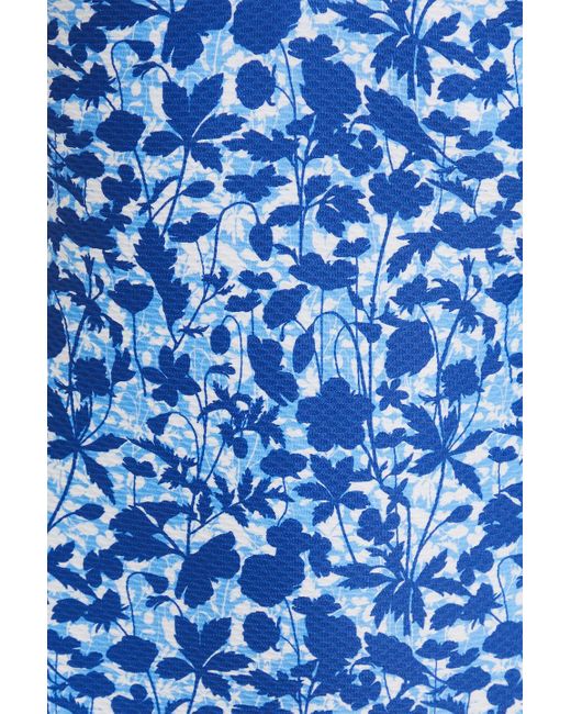 Heidi Klein Blue Tuscany badeanzug aus stretch-piqué mit floralem print
