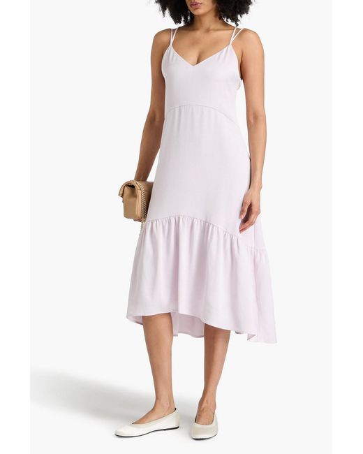 Claudie Pierlot Pink Satin Midi Dress