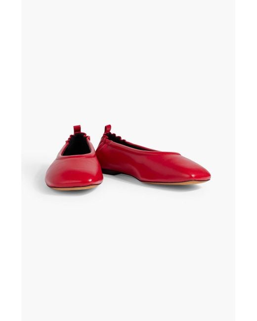 3.1 Phillip Lim Red Id Leather Ballet Flats