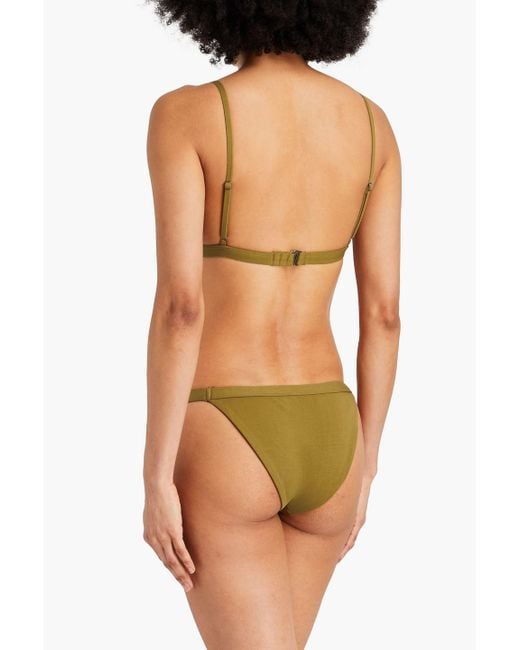 Mara Hoffman Green Astrid Triangle Bikini Top