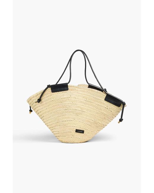 Altuzarra Metallic Leather-Trimmed Raffia Tote