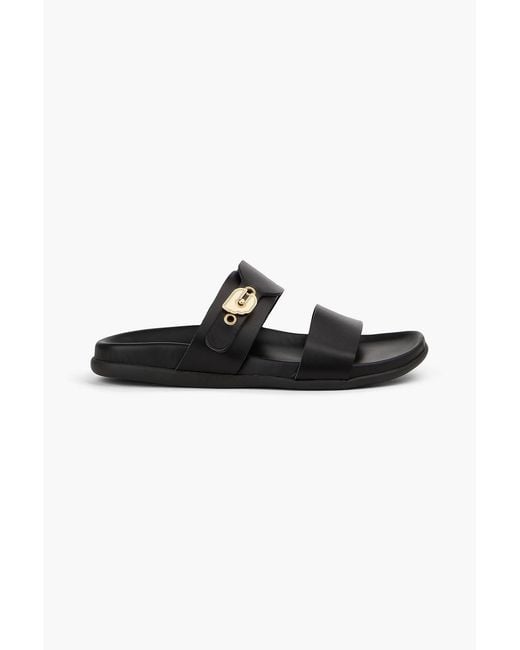 Ancient Greek Sandals Black Latria Leather Sandals