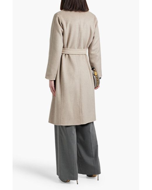Max Mara Natural Manuela Brushed Cashmere-Felt Coat