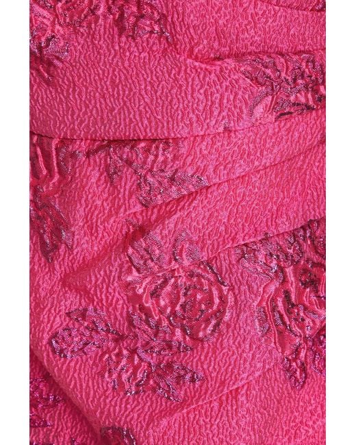 Rebecca Vallance Pink Matchmaker Metallic Cloqué Mini Dress