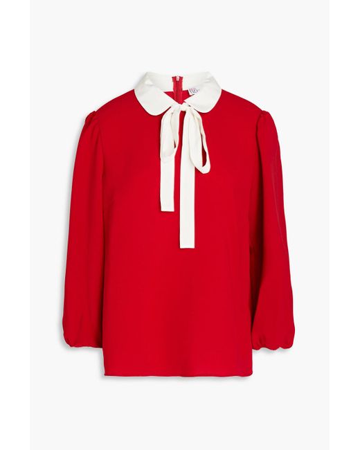 RED Valentino Red Crepe Blouse