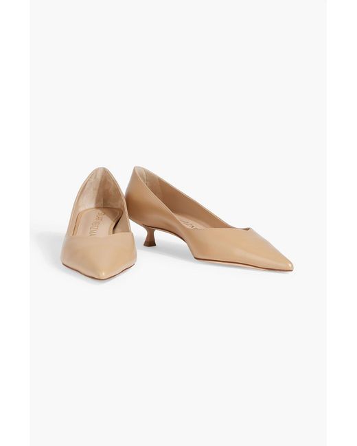 Stuart Weitzman White Eva 35 Leather Pumps