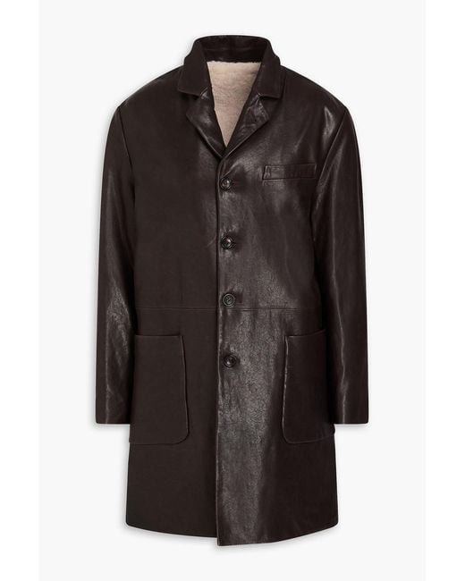 Bally Black Leather Coat
