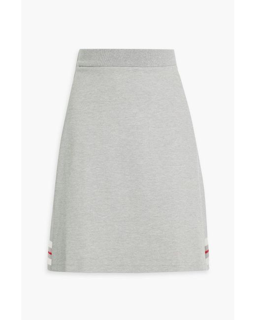 Thom Browne White Cotton-blend Piqué Skirt