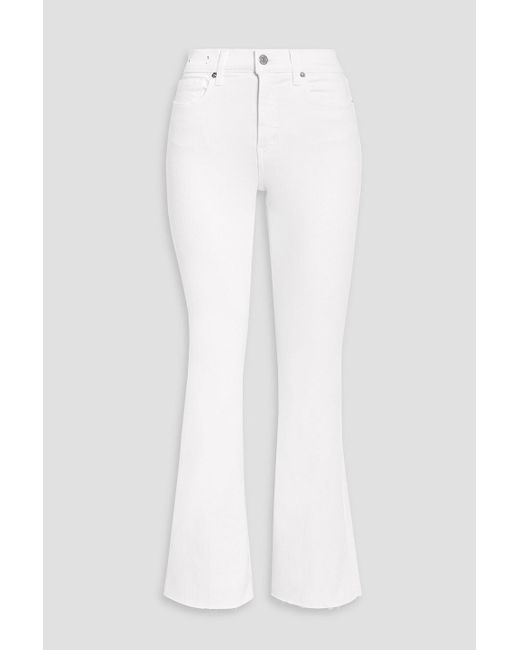 Veronica Beard White Cameron High-rise Bootcut Jeans