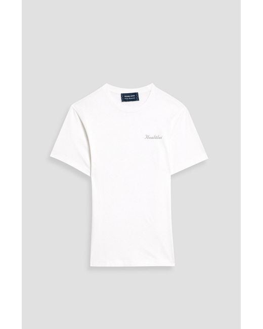 Frescobol Carioca White Dinis Printed Cotton-Blend Jersey T-Shirt for men