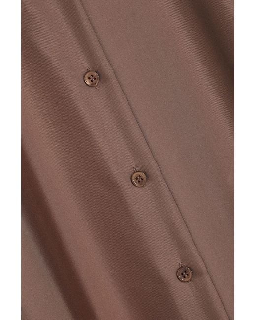 Rohe Brown Silk-Twill Shirt