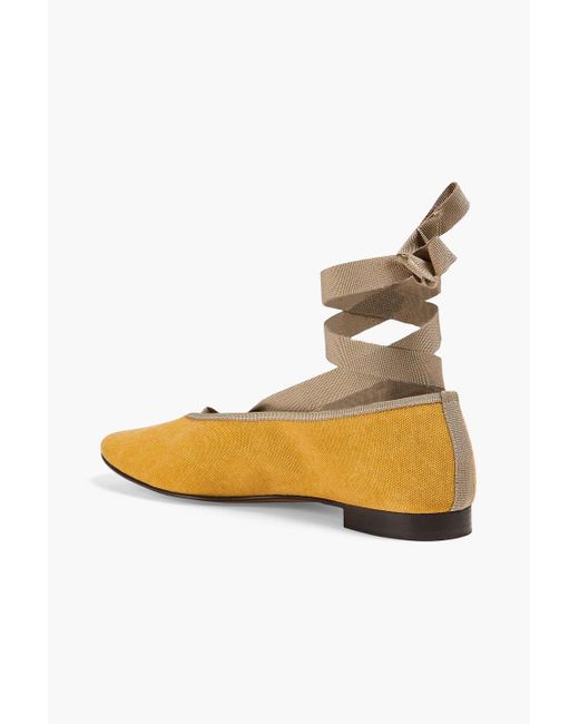 Alex Mill Metallic Juliet Canvas Ballet Flats