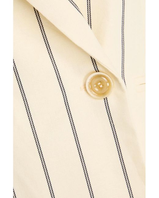 Zimmermann Natural Doppelreihiger blazer aus einer leinenmischung mit streifen