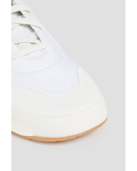 Adidas By Stella McCartney White Logo-print Neoprene High-top Sneakers