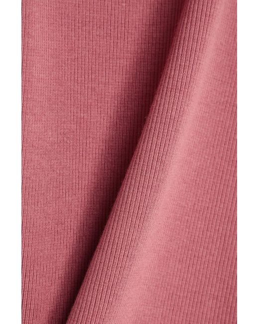 Vince Pink Ribbed Jersey Tank