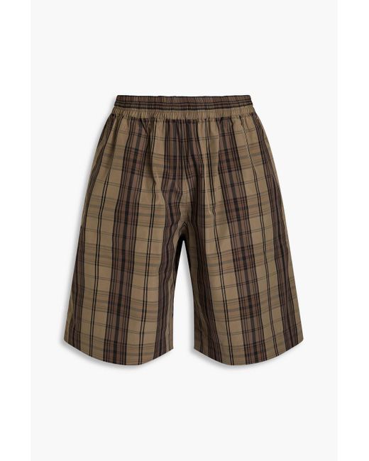 Studio Nicholson White Checked Shell Shorts for men