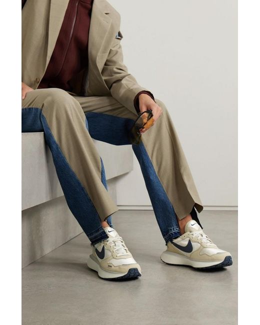 Nike Phoenix Waffle Suede And Leathertrimmed Canvas Sneakers in