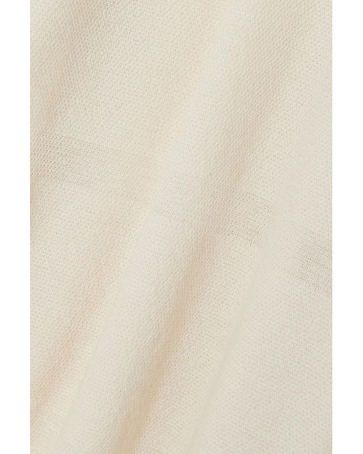 Totême Natural Paneled Cotton And Cashmere-blend Sweater