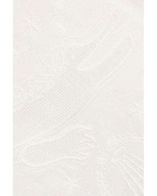 Farm Rio Natural Embroidered Cotton Shirt