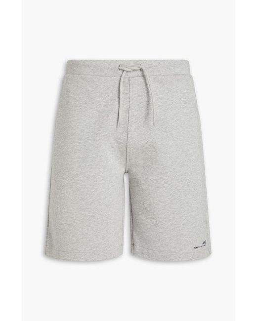 A.P.C. Gray Coed Printed Cotton-jersey Drawstring Shorts for men