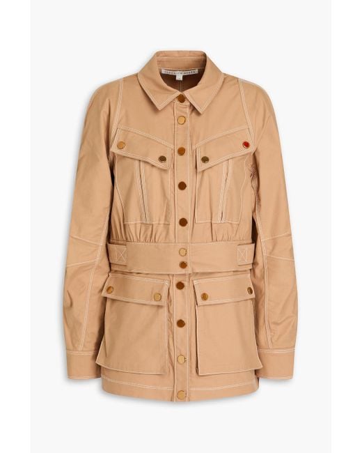 Veronica Beard Natural Keswick Cotton-blend Twill Jacket