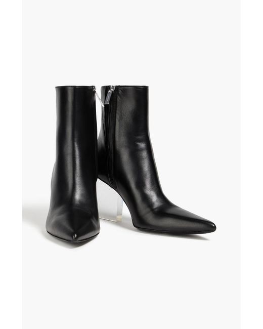 Peter Do Black Leather Ankle Boots