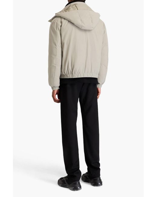 Sandro Gray Twill Hooded Jacket for men