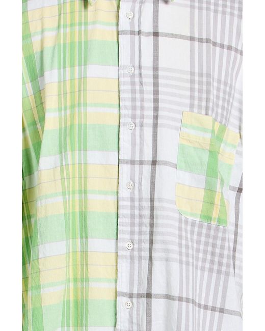 Thom Browne Green Checked Cotton Shirt for men