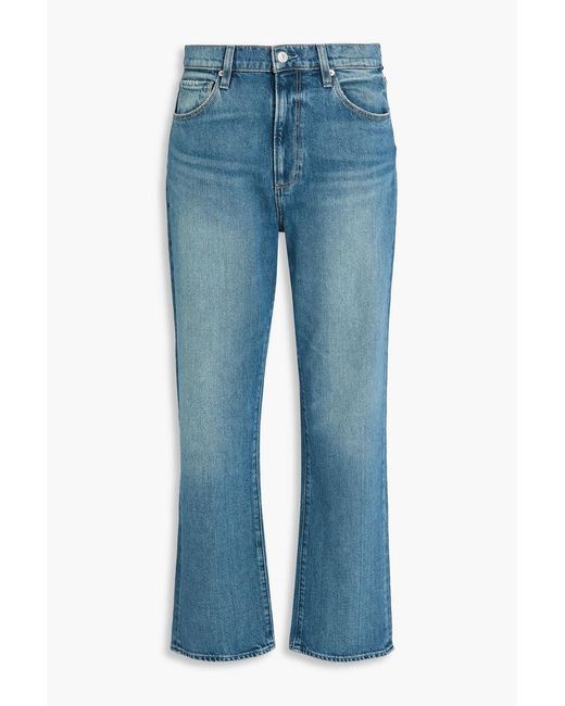 PAIGE Blue Sawyer High-rise Straight-leg Jeans