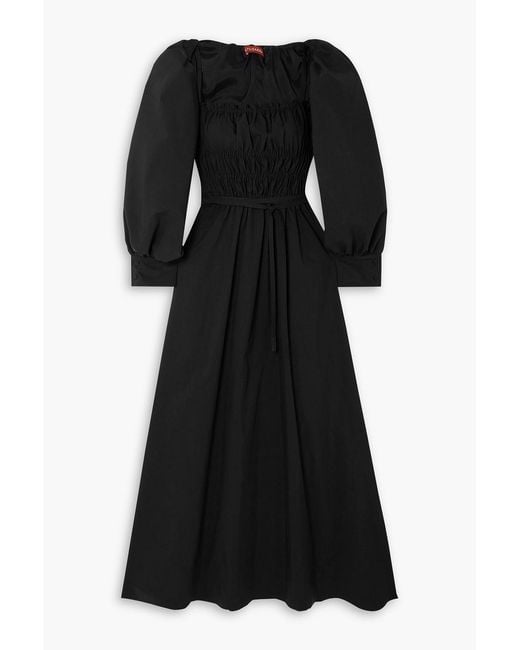 Altuzarra Black Andrea Ruched Cotton-blend Midi Dress And Bolero Set