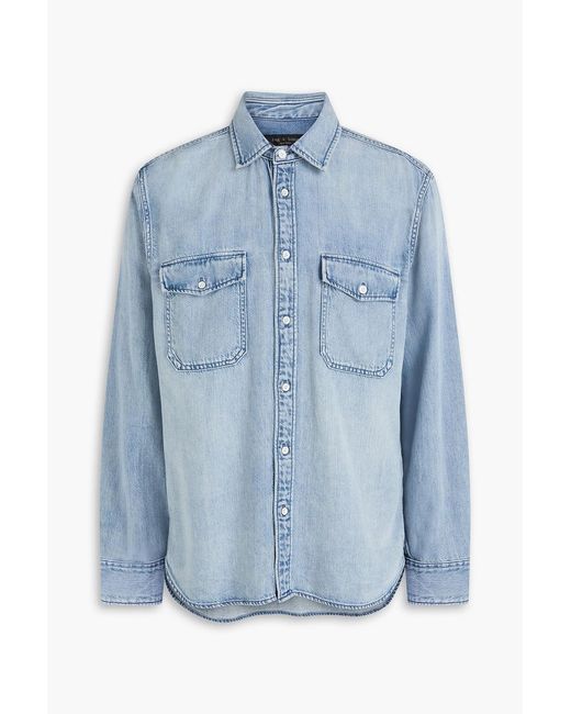 Rag & Bone Blue Denim Shirt for men